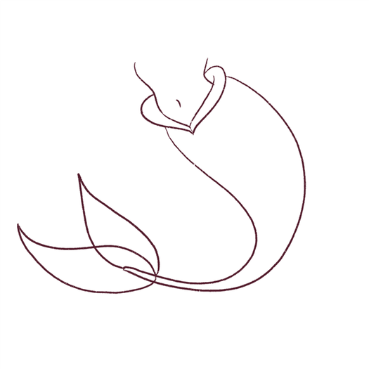 Draw the second tail fin of the mermaid tail