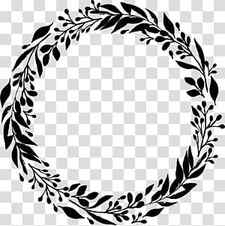 Circle Leaf, Black White M, Line Art, Vascular Plant, Blackandwhite, Pine Family transparent background PNG clipart thumbnail