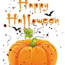 Happy Halloween, Halloween Scary Spooky Pumpkin Transparent Graphic Design by Mounir Khalfouf