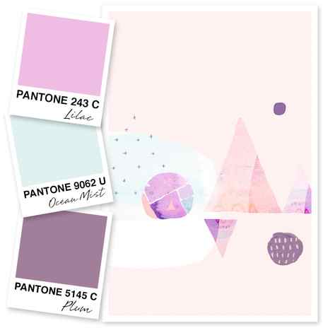 Rethink purple with this lilac, ocean mist, and plum color palette.