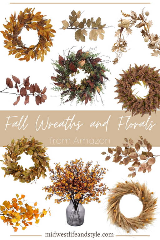 Fall Wreaths and Autumn Florals: 16 Of The Best Amazon Finds - Midwest Life and Style Blog