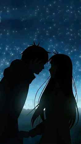 Anime Couple Shadow, couples shadow HD phone wallpaper