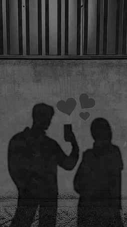 Love, Multicolored, Motley, Couple, Pair, Shadow, Heart HD wallpaper