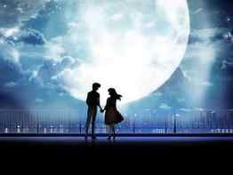 Anime Art Anime Couple Holding Hands Moonlight : 13, couples shadow HD wallpaper