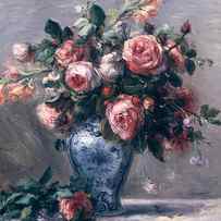 Vase of Roses by Pierre Auguste Renoir