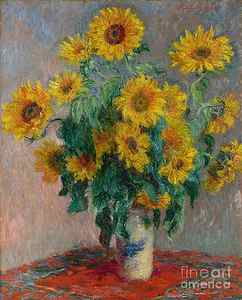 Wall Art - Painting - Bouquet of Sunflowers by Claude Monet