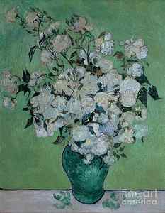 Wall Art - Painting - A Vase of Roses by Vincent van Gogh