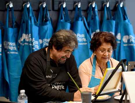 Gustavo and Yolanda Ochoa work together creating a masterpiece at Pinot