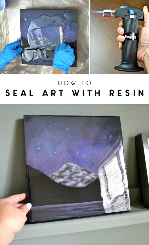 how to seal art with resin