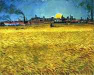 Sunset, Wheat Fields near Arles Van Gogh Reproduction, hand-painted in oil on canvas