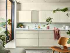 Dulux Creamy White Kitchen Walls And Cupboards With Patio Doors