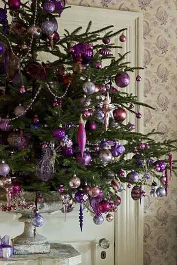 purple christmas tree ornaments