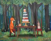 Original art for sale at UGallery.com | Tea in the Firefly Woods by Andrea Doss | 6.629 zł | acrylic painting | 24