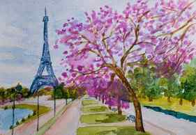 Eiffel Tower and Sakura thumb
