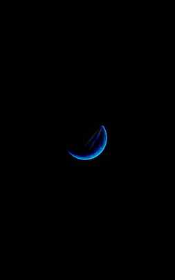 Half moon, black, blue, sky dark, HD phone wallpaper