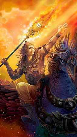 Lord Murugan , God Kartikeya, painting art, art work, HD phone wallpaper