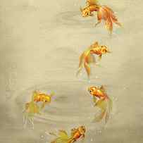 Glittering Goldfish by Peggy Harris