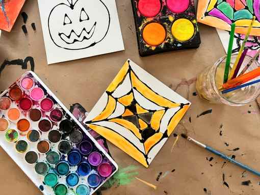Easy Halloween Cat Project Tutorial Video and Halloween Cat Project Coloring Page