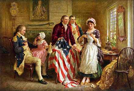 Wall Art - Painting - Betsy Ross and General George Washington by War Is Hell Store
