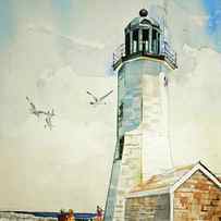 Scituate Light by P Anthony Visco