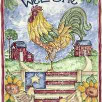 Welcome Rooster by Shelly Rasche