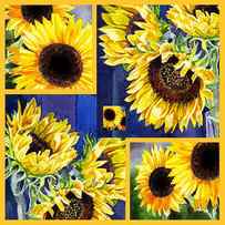 Sunflowers Sunny Collage by Irina Sztukowski