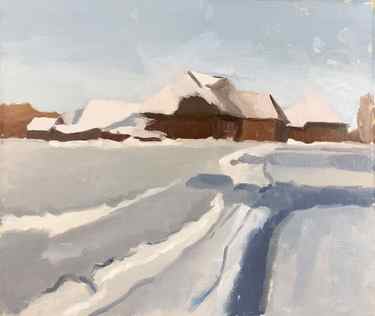 winter landscape painting tutorial