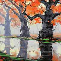 riverside trees by Graham Gercken