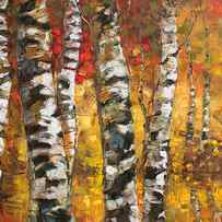 Birch trees in Golden Fall by Ylli Haruni