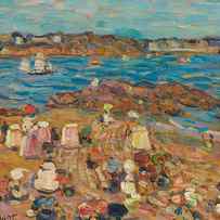 Study Of Malo: The Border Of The Sea, C.1907 by Maurice Brazil Prendergast