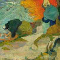 Les Lavandieres a Arles II / Washerwomen in Arles. Date/Period 1888. Painting. Oil on canvas. He. by paul gauguin