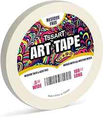 Sponsored Ad - TSSART White Art Tape Medium Tack - Masking Artists Tape for Drafting Art Watercolor Painting Canvas Framin. 