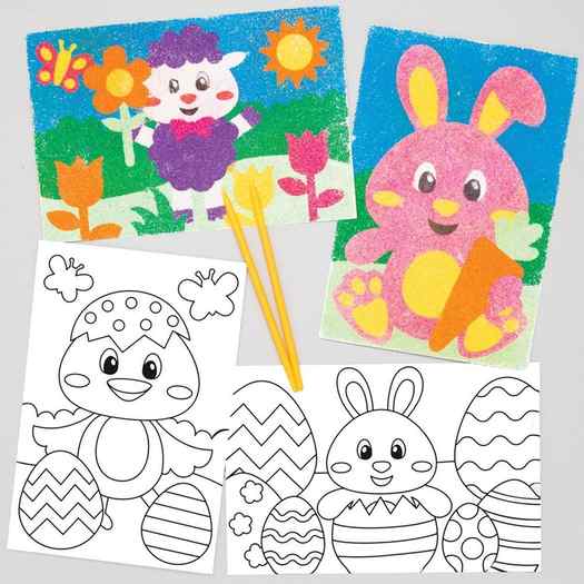 Easter crafts for kids sand pictures