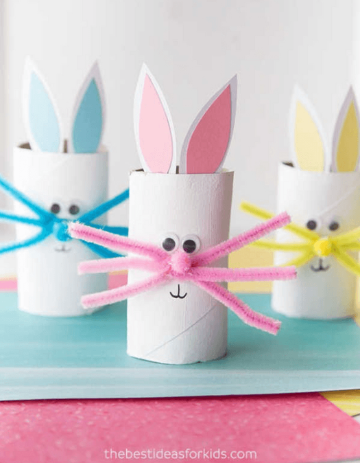 How to make toilet roll easter bunnies
