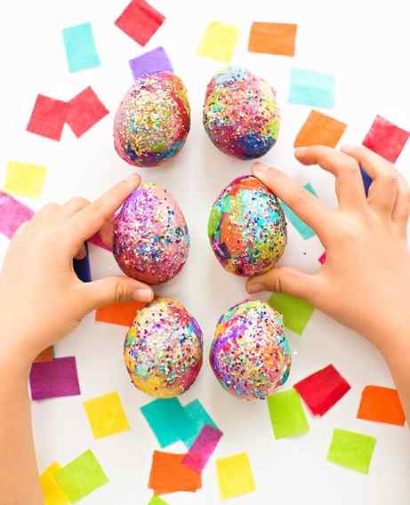 Paper Mache Easter eggs