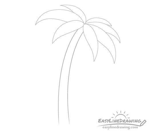 Palm tree trunk drawing