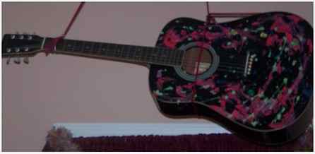 splatter painted guitar