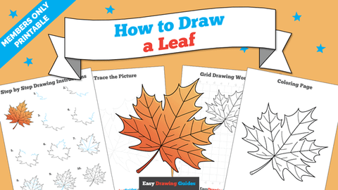Printables thumbnail: How to Draw a Leaf