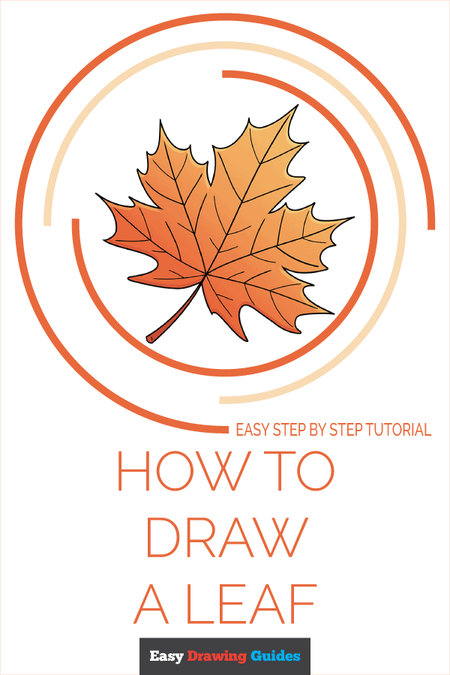 how to draw a leaf pinterest image