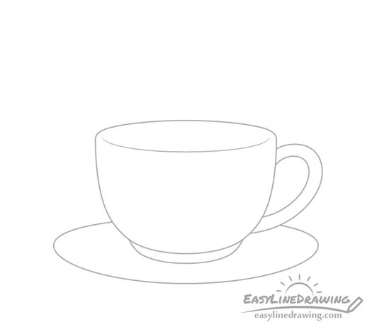 How to Draw A Coffee Cup Step by Step Step 1