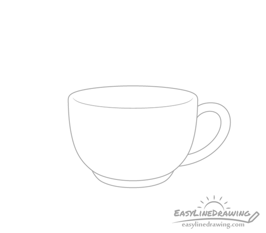 Coffee cup handle drawing