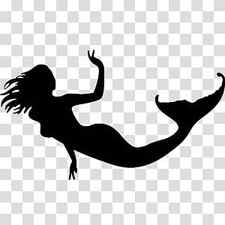 Silhouette Mermaid Drawing , mermaid tail transparent background PNG clipart thumbnail