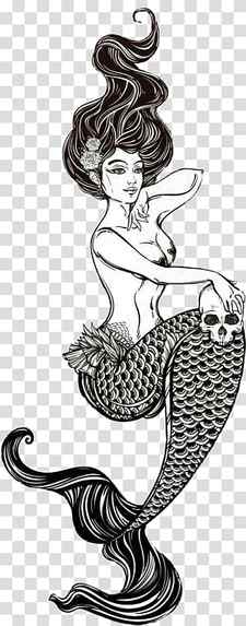 Mermaid Illustration Drawing graphics , Mermaid transparent background PNG clipart thumbnail