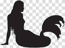 mermaid art, Mermaid Scalable Graphics, Sitting Mermaid Silhouette transparent background PNG clipart thumbnail