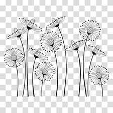 flowers , Drawing Line art , Leaves transparent background PNG clipart thumbnail