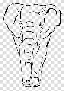African elephant Drawing Line art , elephant transparent background PNG clipart thumbnail