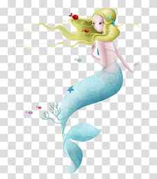 mermaid , Art Watercolor painting Drawing Illustration, Mermaid transparent background PNG clipart thumbnail
