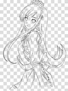 Sebastian Michaelis Anime Line art Drawing Girl, line art transparent background PNG clipart thumbnail