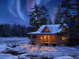 *** A Small Cottage In The Snowy Woods ***, small winter cabin HD wallpaper