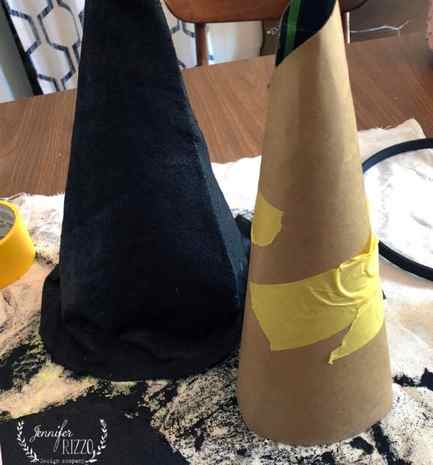 Cardboard cone for a DIY witches hat